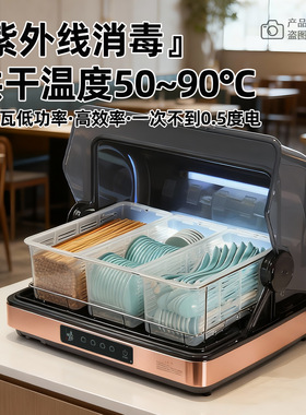 筷子消毒机商用密胺勺子调料味碟收纳盒免沥水餐厅酒店食堂烘干柜