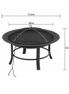 户外露营篝火盆取暖火盆圆形超大号火炉庭院烧烤烤