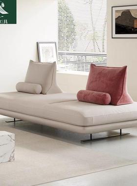 意式极简普拉多沙发写意空间轻奢小户型设计师可移动靠背布艺沙发