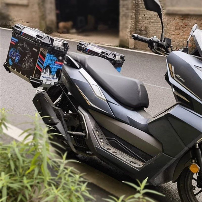 适用台荣DSR尾箱架荣150铝合金边箱三箱后备箱挂箱TR150ZT-7改装,淘宝优惠券,粉丝福利购,淘宝优惠卷