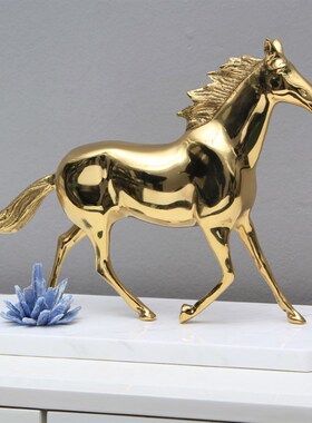 现代简约黄铜狮子装饰品摆件书A柜酒柜装生肖工艺品客厅桌面摆设