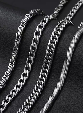 男士项链钛钢项链男潮男个性ins