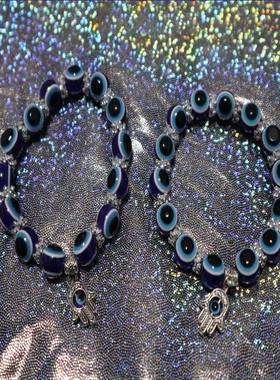 恶魔之眼手链ins小众设计潮人