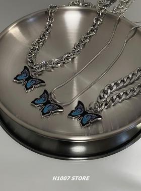蝴蝶原创冷淡风男卫衣项链