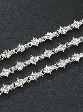 超闪荆棘花形满钻锁骨链