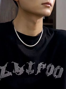 新款时尚嘻哈刀片蛇骨项链男潮