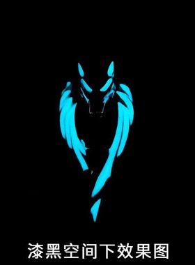 爆款夜光狼项链图腾北境北极狼王发光项链吊坠帅气复古嘻哈街头潮