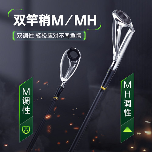 新款路亚竿碳素套装mh直柄枪柄远投新手正品钓鱼竿初学者全套装备 - 图2