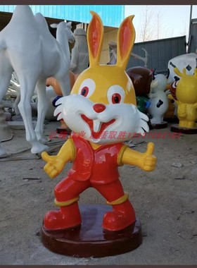 璃钢工艺品美陈装饰商s场卡通动物雕塑锻铜浮雕砂岩石材定制