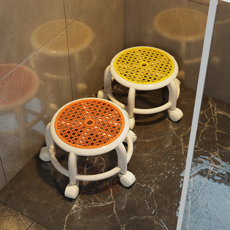 新万向轮家用小凳子滑轮矮凳带娃神器浴室洗澡P凳儿童淋浴防滑板,淘宝优惠券,粉丝福利购,淘宝优惠卷