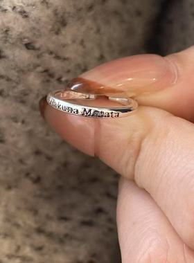 viva la vida!人生万岁字母滴釉活在当下英文尾戒小拇指戒指开口