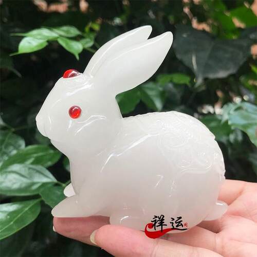 新品玉兔摆件家居小兔子客厅电视柜酒柜办公O室装饰工艺开业送礼 - 图1