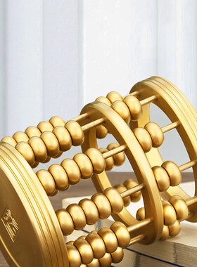 极速铜算盘笔筒全黄铜稳操v胜算精铜摆件办公用品礼品工艺品送礼