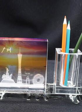 新品广州塔小礼物创意地标建筑水晶内雕模型摆件T特色旅游纪念品