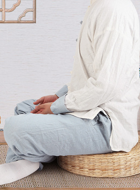 极速草编蒲团茶道榻榻米垫加厚G垫地上坐垫藤编蒲垫蒲草