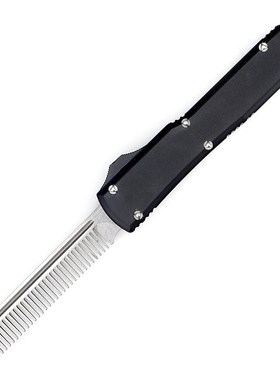 现货伸缩梳子玩家收藏微技术自动弹簧梳直跳UTN85航空铝柄工具edc