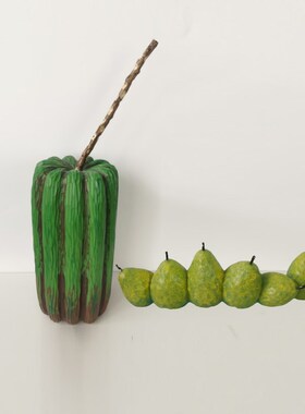 现代简约北欧树脂樱桃梨子摆件客厅D电视柜水果装饰品几何创意摆