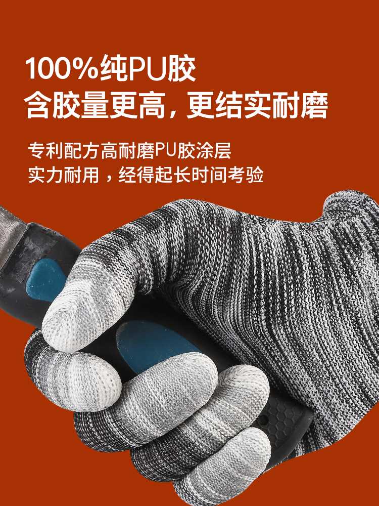 PU防静电手套劳保浸胶pu涂指涂掌耐磨防滑透气薄款夏季电子厂工作 - 图1