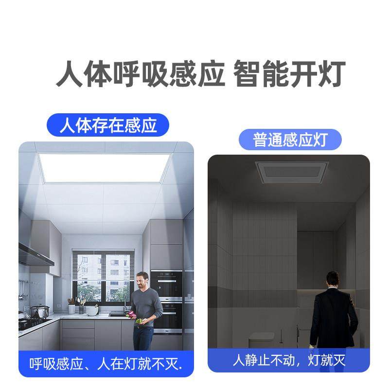 人体存在平板灯感应灯人来即亮厨房化妆室集成智能吸顶灯,淘宝优惠券,粉丝福利购,淘宝优惠卷