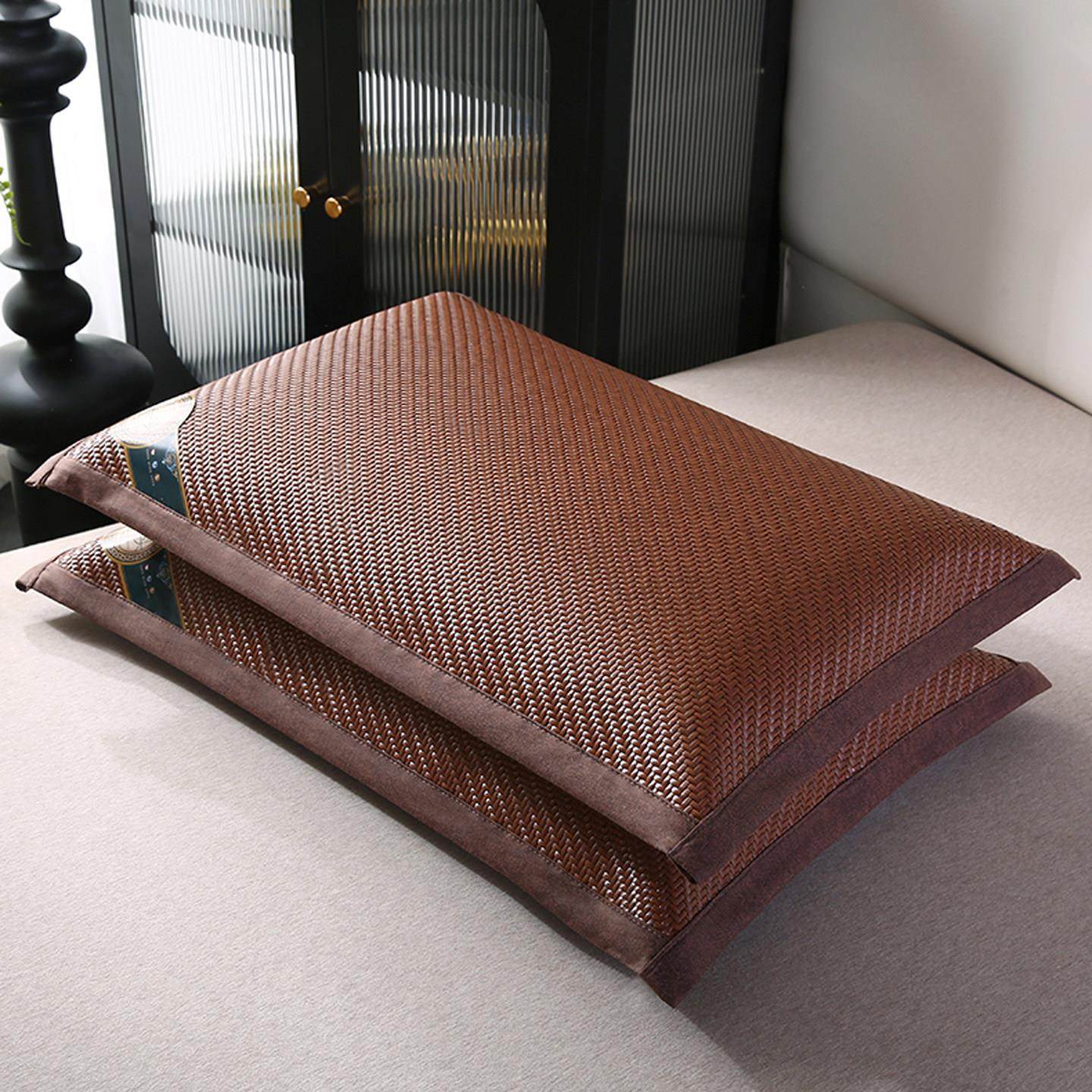 高端PE冷感冰藤席枕套一对装夏天枕芯套子凉席冰丝枕头套凉爽夏季,淘宝优惠券,粉丝福利购,淘宝优惠卷