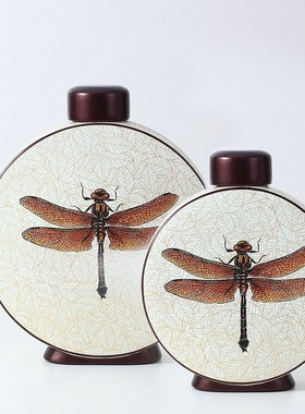 新中式装饰罐玄关摆n件家用陶瓷摆件罐家居客厅电视柜软装饰品摆