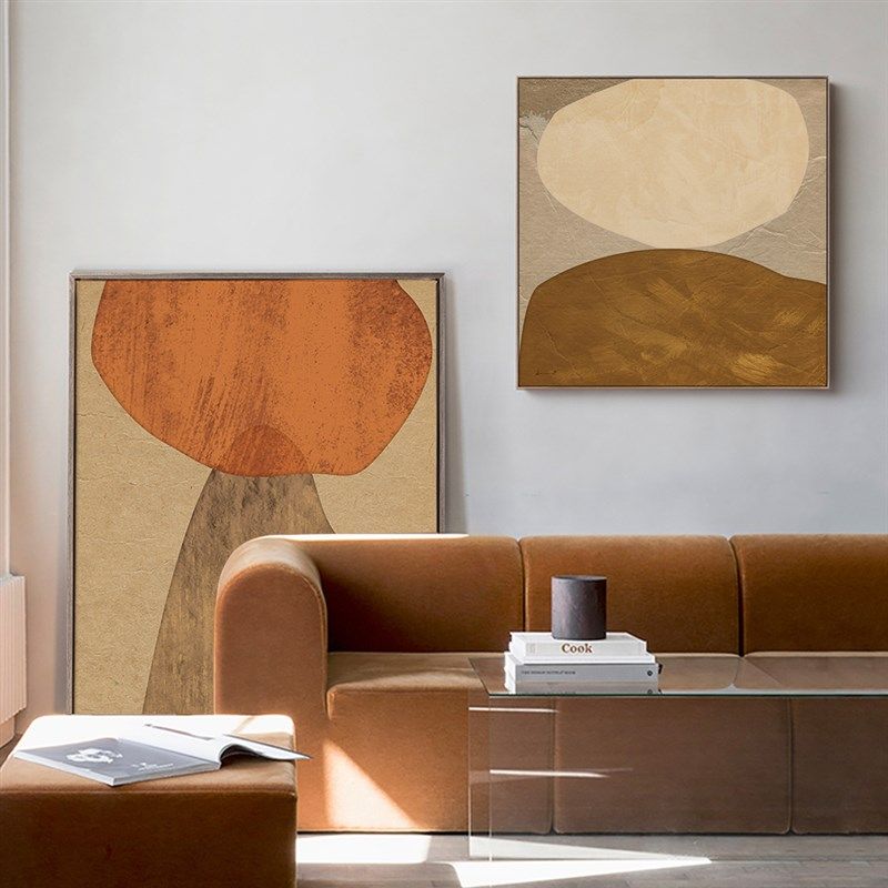 现代侘寂风挂画落地壁画北欧大幅客厅沙发背景墙装饰W简约轻奢油,淘宝优惠券,粉丝福利购,淘宝优惠卷