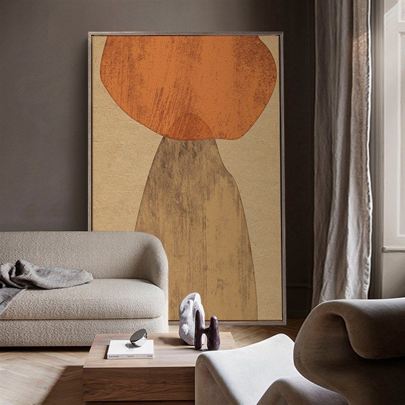 现代侘寂风挂画落地壁画北欧大幅客厅沙发背景墙装饰W简约轻奢油,淘宝优惠券,粉丝福利购,淘宝优惠卷