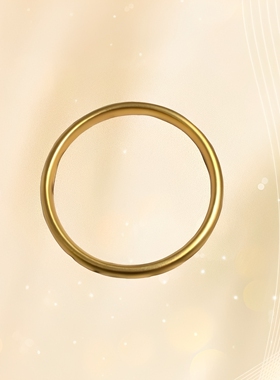 古法传承金包银磨砂素圈手镯