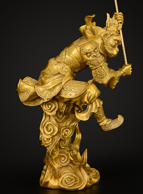 纯铜孙悟空摆件齐天大圣斗战胜佛铜像客厅办公室铜猴工艺品