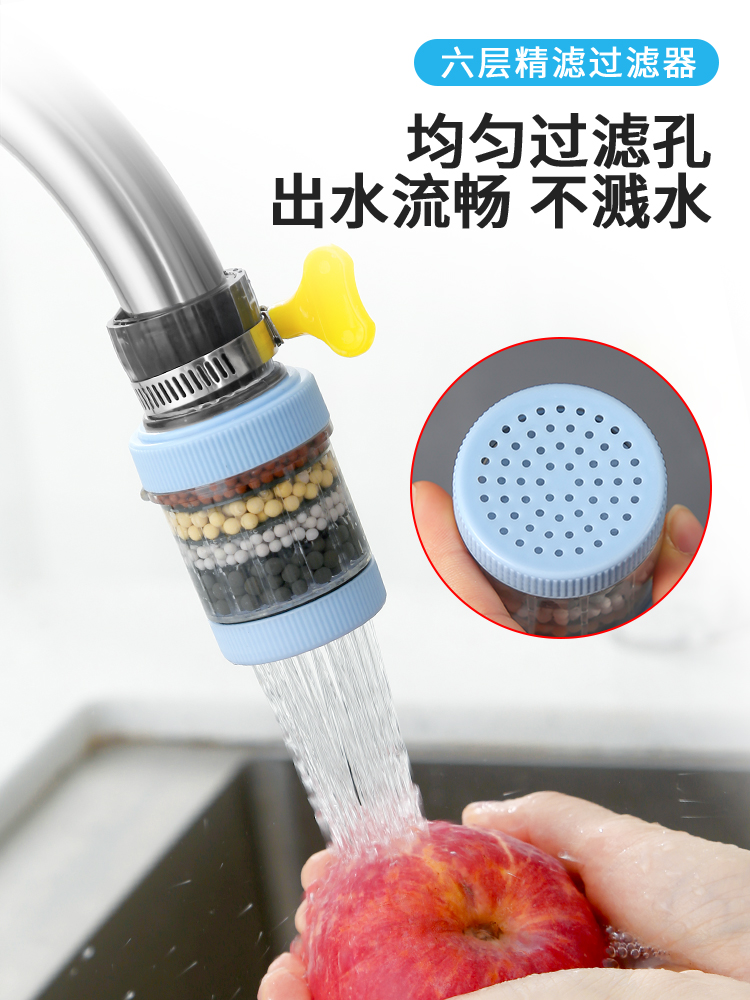 水龙头延伸过滤器通用防溅嘴厨房净水神器家用自来水通用净化花洒 - 图2