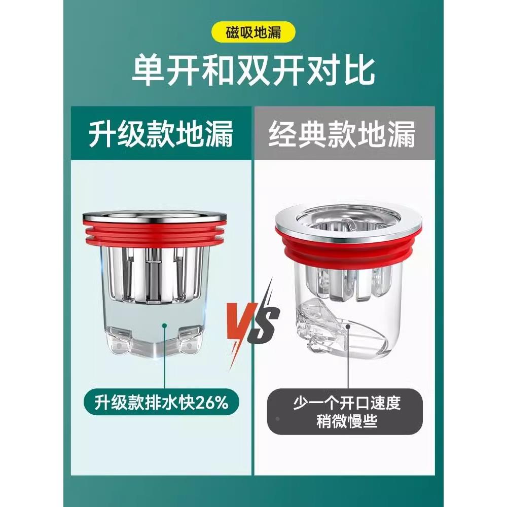 地漏防臭器卫生间下水管道过滤网排水口通用防返臭盖密封内芯神器 - 图2