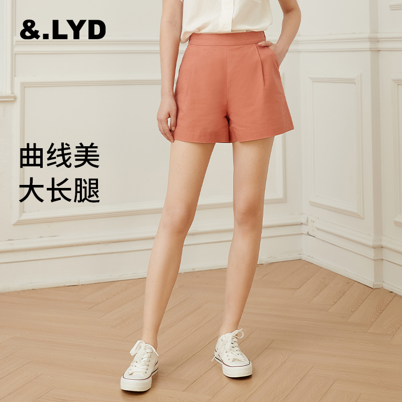 &LYD运动短裤女夏季薄款2024新款休闲宽松中裤小个子五分裤女2061 - 图0