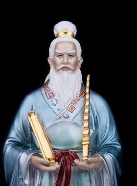 纯铜姜子牙神像j打神鞭钓鱼摆件装饰品家居办公室黄铜姜太公在此