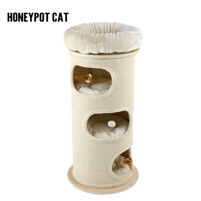 蜜罐猫邮筒猫爬架猫窝猫树跳台抓柱剑麻桶多层猫架Y磨爪玩具猫咪,淘宝优惠券,粉丝福利购,淘宝优惠卷