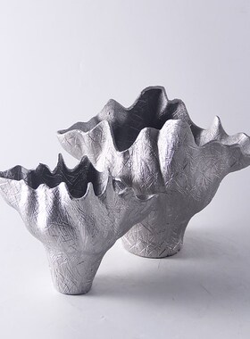 展会新品中式样i板间金属釉创意花盆客厅家居异形花器陶瓷工艺品