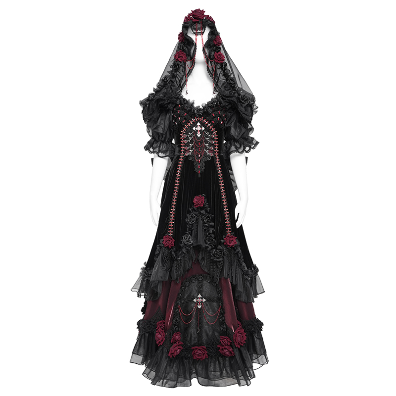 EVA LADY  定制款花朵大裙摆礼服连衣裙【ESKT073】 - 图3