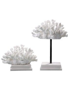 现代简约新中式树脂仿真珊瑚摆z件北欧样板间酒店客厅玄关酒柜装