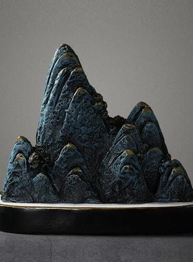 中式假山石摆件造景小盆景客厅办公室山水摆设室内玄关桌面装饰品
