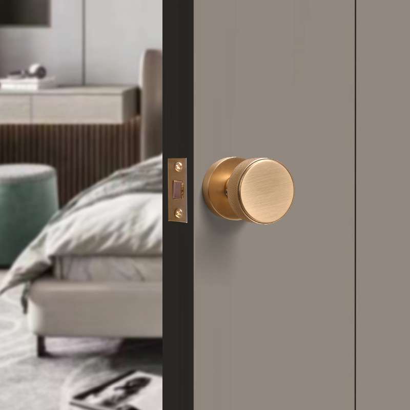 单面锁带锁体KR-YXM09卧室锁带钥匙内静音隐形锁具门把手合金木门 - 图1
