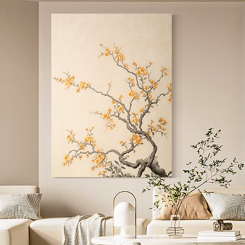 网红景纯手绘油画《芳香》意式厅花餐卉挂画客墙厅背奶油风装饰画 - 图3