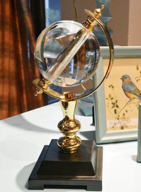 欧式水晶地d球仪摆件书房客厅酒柜装饰品家居办公室桌商务新品礼