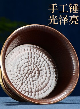 藏村紫铜供水碗居家p八吉祥尼泊尔雕花供水杯室内桌面供酒杯摆件