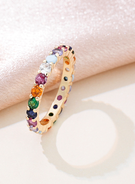 朗同女士多巴胺锆石戒指