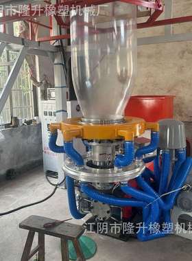 一米二宽幅高压高透明吹膜机双收卷双剖边工业包装袋高低压吹膜机