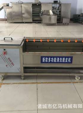 大姜清洗机毛辊毛刷根茎去皮机果蔬去皮清洗机全自动毛辊清洗机