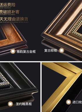 美式入户玄关装饰画欧式过道走廊挂画餐厅花鸟招财简美轻奢壁画