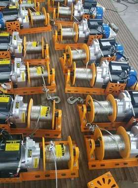 大量室内外吊机快速提升机220V汽车离合卷扬机粮食提升机吊运