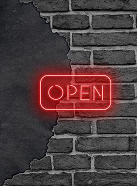 open霓虹灯LED床头装饰灯室内氛围灯发光字母灯love灯造型灯牌