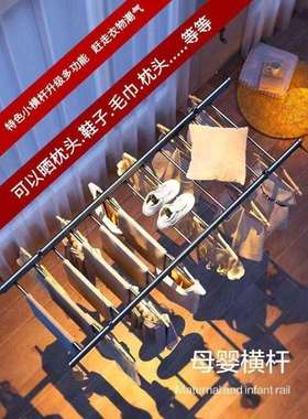 升降晾衣架阳台手摇双杆式晾衣杆室内家用自动折叠晒被手动晾衣架