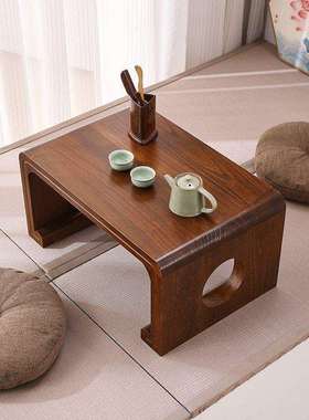 实木中式古琴桌凳飘窗桌榻榻米小茶几炕桌国学桌培训班课桌椅子矮
